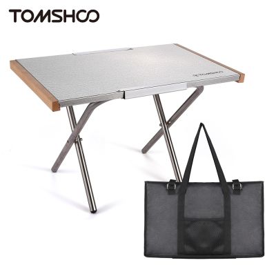 【LZ】✸  TOMSHOO Outdoor Camping Table Mesa Dobrável Mesa De Acampamento Portátil Em Aço Inoxidável Picnic Camping Equipment Mesa Leve