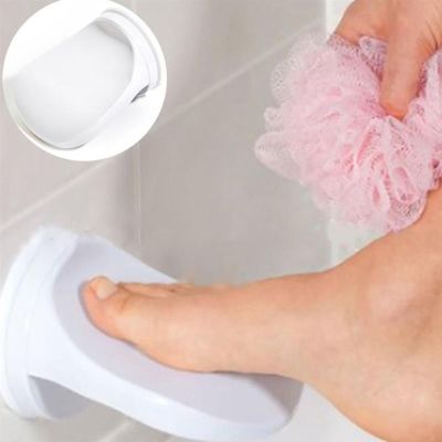 EXTIRPATE ถ้วยดูดสูญญากาศ ที่พักเท้าสำหรับอาบน้ำ พลาสติกทำจากพลาสติก ที่วางเท้าในห้องอาบน้ำ ชั้นวางของในห้องน้ำ เท้าเหยียบเท้า บ้านในบ้าน