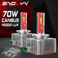 Sinolyn D3S D8 D2S D2R D4S D1S LED ไฟหน้า Canbus LUX ไฟ LED สำหรับหลอดไฟรถยนต์ไฟ70W 6000K Plug &amp; Play *