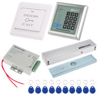 Door Entry Access Control System Kit Password Host Controller + 180KG/396lb Electric Mag-netic Lock + Door Switch + DC12V Power Supply + 10pcs 125KHz RFID Cards