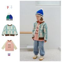 「สินค้าลิขสิทธิ์แท้」Iris kids IKJ081101 Blue bunny sweater jacket เสื้อผ้าเด็ก เสื้อแขนยาว กางเกงขายาว