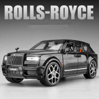 124 Rolls Royce SUV Cullinan ล้อแม็กรถยนต์รุ่น D Iecast ของเล่นยานพาหนะโลหะรถรุ่นเก็บเสียงและแสงเด็กของเล่นของขวัญ