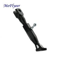 Mofflyeer รถจักรยานยนต์ปรับความสูงได้21-25ซม. Kickstand มอเตอร์สกู๊ตเตอร์ดัดแปลงขายึดอะลูมิเนียมอัลลอย CNC ด้านข้าง