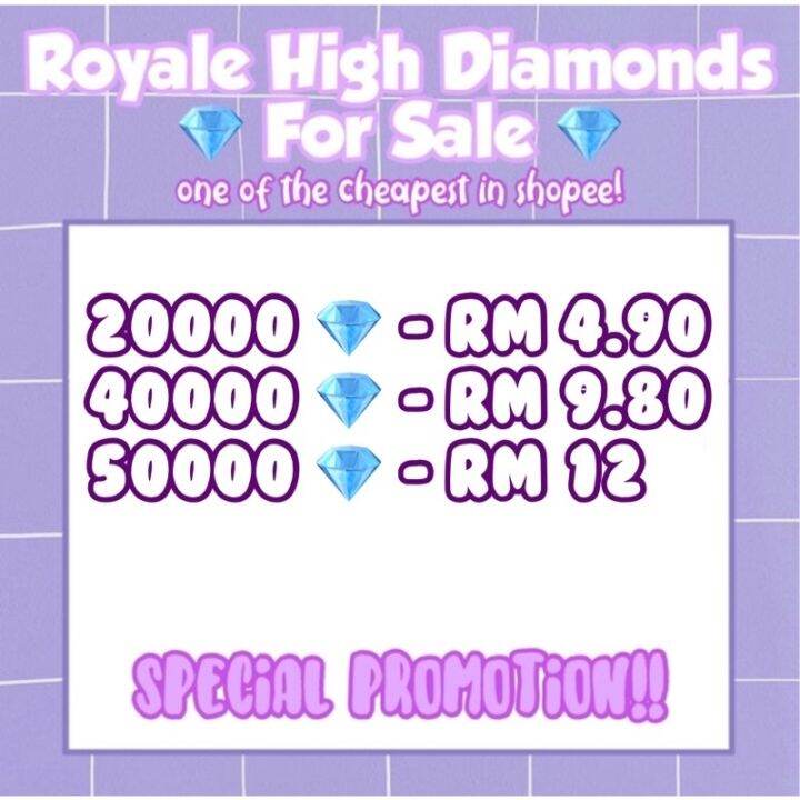New ! [PROMO!!] Royale High Diamonds 💎 (10000 to 50000) Lazada