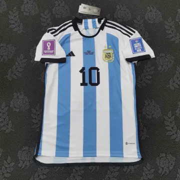 OFFICIAL ADIDAS 2-Star ARGENTINA MESSI #10 HOME JERSEY WORLD CUP