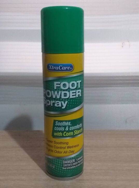 Xtracare Foot powder spray soothes,cools w/ corn starch(85g