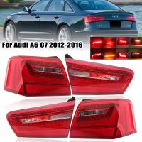 【528 Oiozkhjue ร้อน】Foot☁Audi ไฟท้าย LED สำหรับ Audi A6 C7 2010-2016หลังไฟตัดหมอกเตือนการเปลี่ยน Singal ไฟเบรคหยุดอุปกรณ์เสริมรถยนต์ของเล่นประกอบเอง