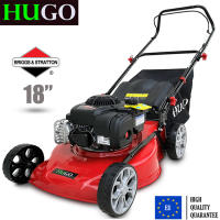 BRIGGS &amp; STRATTON 18" (46ซม.) เครื่องตัดหญ้าแบบผลัก 125cc เครื่องตัดหญ้า 4 ล้อ HUGO BS46-L(B&amp;S300E) + Honda 4T SAE 30