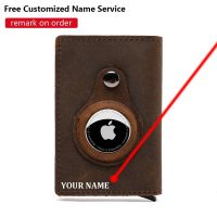 New 2023 Rfid Wallets For AirTag Men Wallets Money Bags Genuine Leather Card Holder Wallet For Apple Air Tag Purses Smart Wallet Card Holders