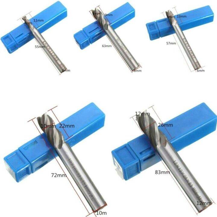 เครื่องตัดปลายดอกสว่านคาร์ไบด์4-12มม-เครื่องมือหัวเจาะหัวตัดเจาะ-hss-cnc-5ชิ้น-ชุด