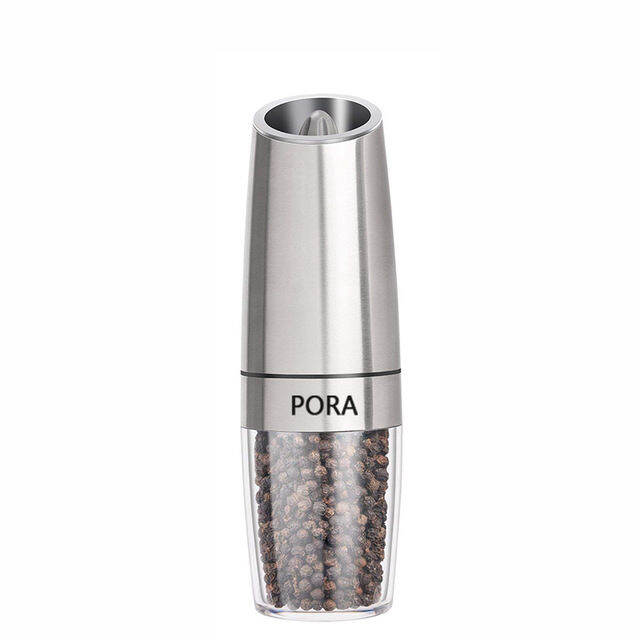 2pcs-black-electric-pepper-mill-with-bracket-salt-and-pepper-grinder-set-stainless-steel-gravity-automatic-spice-mill-kitchen