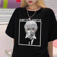 {Match maker}}โกธิค Kurapika หลวมแขนสั้นท็อปส์ พิมพ์อะนิเมะ U Nisex Tee ผู้หญิงเสื้อยืดวินเทจพังก์ Ulzzang Streetwear