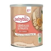 Bột ăn dặm pha sữa hữu cơ vị trái cây Babybio 220g