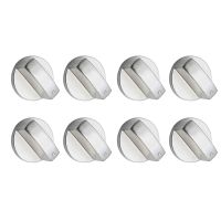 8 PCS Metal Silver Gas Stove Cooker Knobs Adapter Oven Switch Cooking Surface Control Locks Cookware Parts Replacement