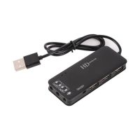 USB HUB + Enternal Stereo Sound Card Adapter พร้อมพอร์ต USB 2.0 3พอร์ต2 Micphone แจ็ค3.5มม. เสียง AUX