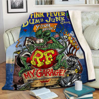 Rat Fink Blanket High Quality Flannel Warm Soft Plush on The Sofa Bed Blanket Suitable for Air Conditioning Blanket Nap Blanket