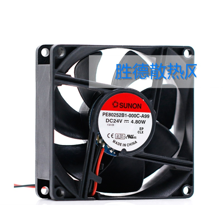 ใหม่-original-cooler-พัดลมสำหรับ-sunon-pe80252b1-000c-a99-8025-24v-4-8w-high-airflow-cooling-fans