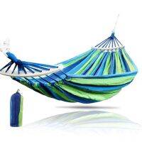 Canvas Cotton Hammock for Patio Porch Garden Backyard Lounging Outdoor Indoor Stripe Hammock Hanging Swing Bed