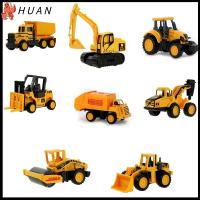 HUAN งานอดิเรก เด็กผู้ชาย คลาสสิค โมเดลรถบรรทุก Diecast ล้อแม็ก Dump-car ของเล่นก่อสร้าง วิศวกรรม