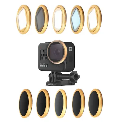 UV CPL ND4 ND8 ND16 ND32 ND64 Night Star Macro Lens Filter Sticker for GoPro Hero 8 Black Sport Action Filters Protector