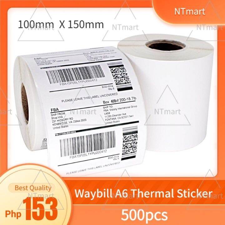 Ntmart A Waybill Thermal Sticker Pcs Roll X Mm Lazada Ph