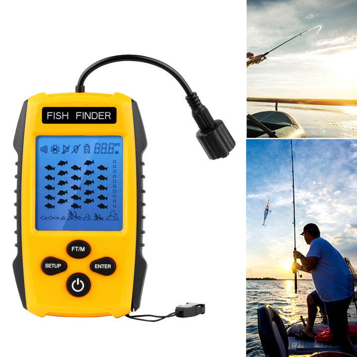 Flameer Portable Fish Finder Travel, Handheld Fishfinder Depth with