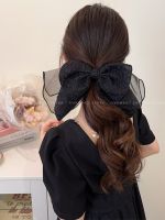 Oversize Lace Bow Ribbon Hair Clip Girls Summer New Pearls Hairpin Boutique Barrette Bridal Wedding Headwear Hair Accessories