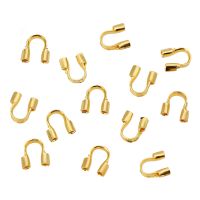 30 100Pcs/Lot 4.5x 4mm Stainless Steel Copper Wire Guard Protectors Loops U Shape Connectors For Jewelry Making Accessories