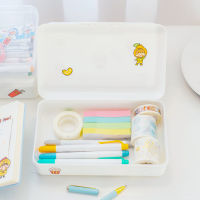 กล่องดินสอแบบใสกล่องเครื่องเขียนกล่องเก็บของกล่องพลาสติกสำหรับเด็ก,กล่องน่ารักอัปเกรดทนทานกันน้ำสำหรับเด็ก