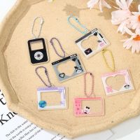 New DIY Kpop Photo Card HolderAcrylic Album Star Sleeves Key Chain Picture Photo Frame Pendant School Stationery Keyring Pendant Card Holders