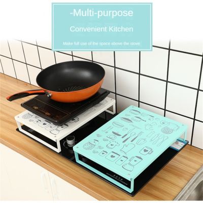 Microwave Oven Gas Stove Cover Electromagnetic Stove Support Easy To Wipe Stain Storage Rack Gas Stove Cover Anti-slip Shelf