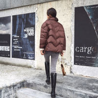 Fitaylor New Women White Duck Down Jacket Winter Stand Collar Loose Down Coat Female Warm Short Snow Outwear