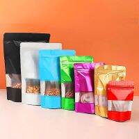 Matt Stand Up Colors Frosted Window Aluminum Foil Zip Lock Bags Snack Jewelry Food Candy Gift Resealable Storage Packaging Bag Food Storage Dispensers