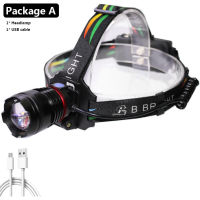 Xhp70 Powerful Headlight Head Light Headlight 32w 4291lm Led Bulb 2* 18650 Battery Zoom Inout Lithium Ion Night Fishing Yunmai