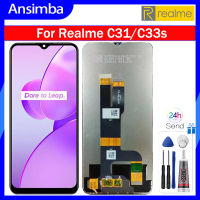 Ansimba Original 6.5นิ้วสำหรับ Realme C31/C33S RMX3501แอลซีดีหน้าจอสัมผัสประกอบจอแสดงผลแผงหน้าจอทัชสกรีนสำหรับ C31 Realme C33s แอลซีดี