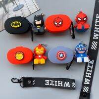 Spidermans Bat-Mans กัปตันอเมริกาสำหรับ AirDots 3ซิลิโคนหูปลอกการ์ตูนไร้สายบลูทูธหูฟังฝาครอบป้องกันกันกระแทกนิ่ม