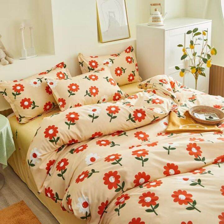 PREMIUM COMFORTER SET Skadi Korean Sweet Fruits Style Family Student