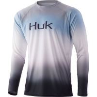 Huk Pelagic เสื้อตกปลาแขนยาวป้องกันรังสียูวีชายกลางแจ้งฤดูร้อน Camouflage Moisture Wicking Jersey ตกปลาเครื่องแต่งกาย