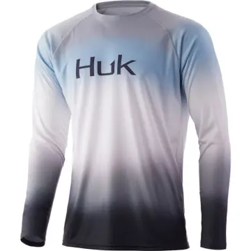 HUK Fishing Shirts Outdoor Summer Long Sleeve Hoodie UPF 50+ T-shirt Tops  Sun Protection