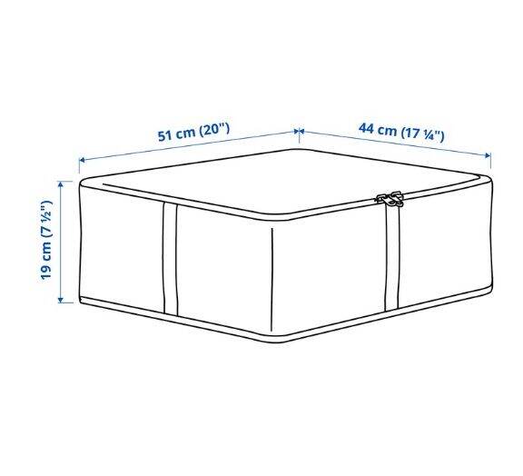 ikea-hemmafixare-เฮมมาฟิกซาเร-กล่องใส่ของ-ผ้า-ลายทาง-สีขาว-เทา-44x51x19-ซม