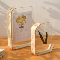 ❀△✎ Acrylic Wooden Photo Frame Herbarium Display Frame Calendar DIY Frame Photo Frames For Wedding Party Picture Frame Photo Decor
