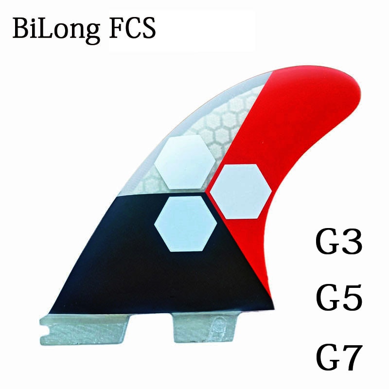 3pcs/set Surfboard Fins Fiberglass Honeycomb Tri Set L/G7 For FCS II Sporting