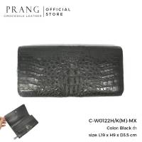 Prang Crocodile Leather Long Zipped &amp; Bi-fold Wallet (hornback) กระเป๋าสตางค์ ซิปเดี่ยว &amp; สองพับยาว หนังจระเข้ C-W0122H/K(M)-MX