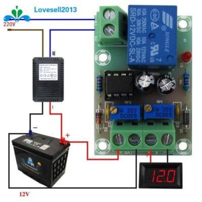 【Online】 Smart Charger Power Relay Control Board DC12V บอร์ดควบคุมอัตโนมัติ S