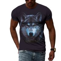 Fashion Hip Hop 3D Animal Wolf Men t-shirt Summer Trendly Casual Personality Printed graphic t shirts O-neck Short Sleeve Tees