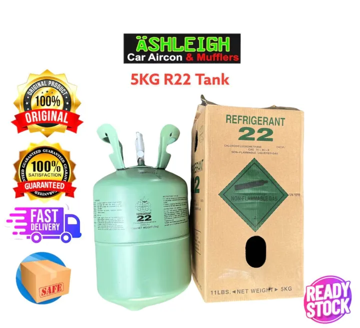 R22 Freon Refrigerant 5KG Tank Car Aircon Parts Airconditioning