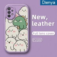 Dienya เคสปลอกสำหรับ Samsung A32 5G M32 5G A32 4G A33 5G หลากสีน่ารักการ์ตูนไดโนเสาร์สีขาวและสีเขียวเคสกันกระแทกบางๆนุ่มหนังเคสมือถือกันกระแทกทนทานต่อการตกหล่น