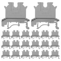 Uk2.5N-Gr Din Rail Terminal Block, Screw Clamp, 600V 20A 24-12Awg, Pack Of 100