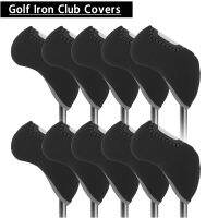 10แพ็ค Golf Headcovers สำหรับเหล็กสีดำทนทานคู่สีป้องกัน Cue Headcovers Professional Cue Cover อุปกรณ์กอล์ฟ