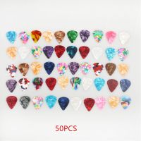 50pcs Acoustic Picks Plectrum Celluloid Electric Smooth Guitar Pick Accessories 0.46mm 0.71mm 0.81mm 0.96mm Thickness Guitar Bass Accessories